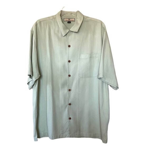 Tommy Bahama short sleeves button up green casual shirt men‎ size Medium - Picture 1 of 8